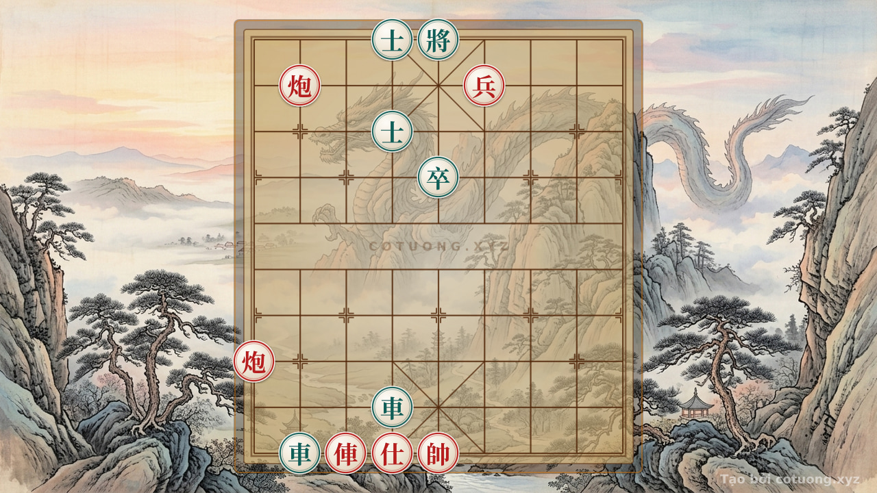 Thế cờ: Xiangqi: Red's Strategic Victory Over Black in 5 Moves — Cờ Tướng Online