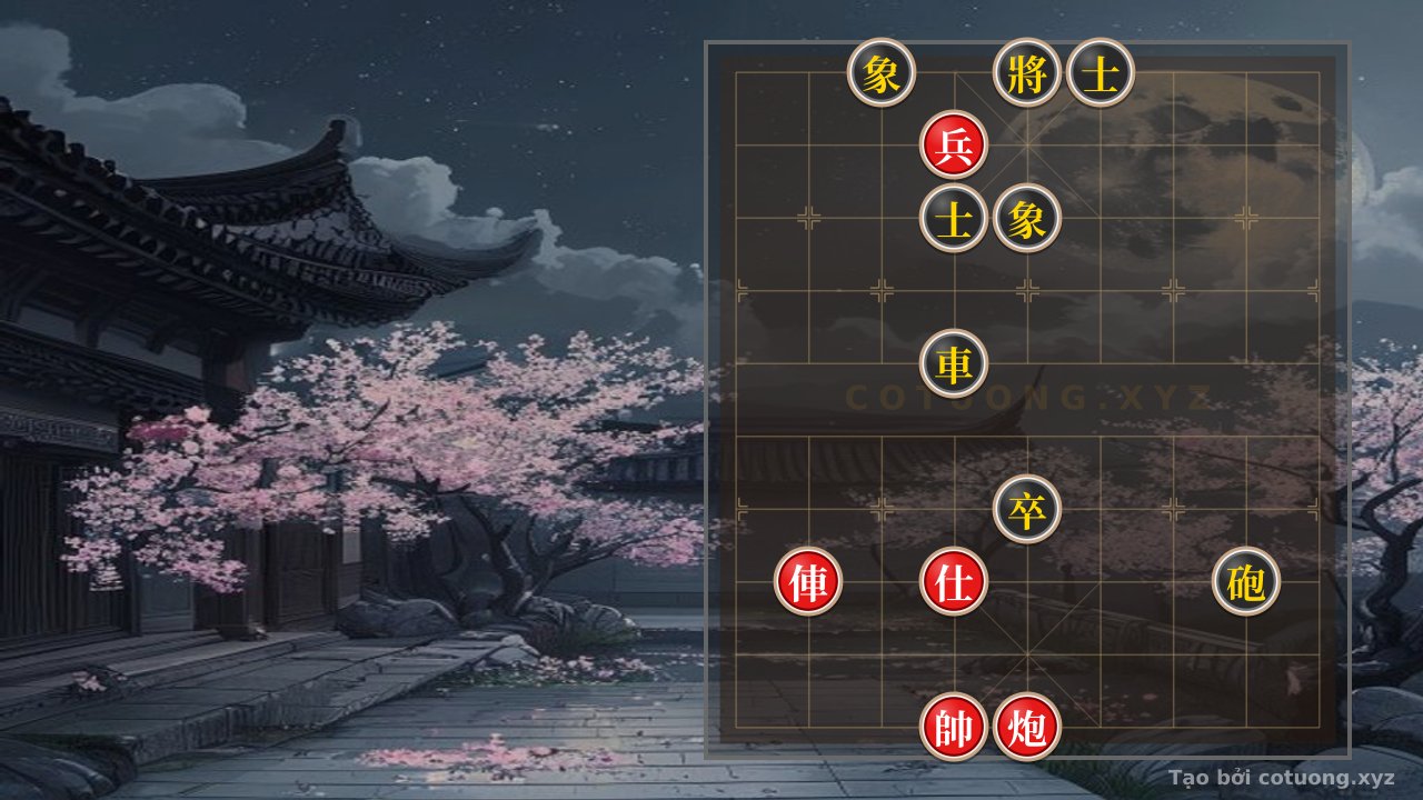 Thế cờ: Classic Checkmate: Rook Cannon Pawn Advisor vs. Rook Cannon 2 Advisors 2 Elephants - Trick to Break the Black Formation — Cờ Tướng Online