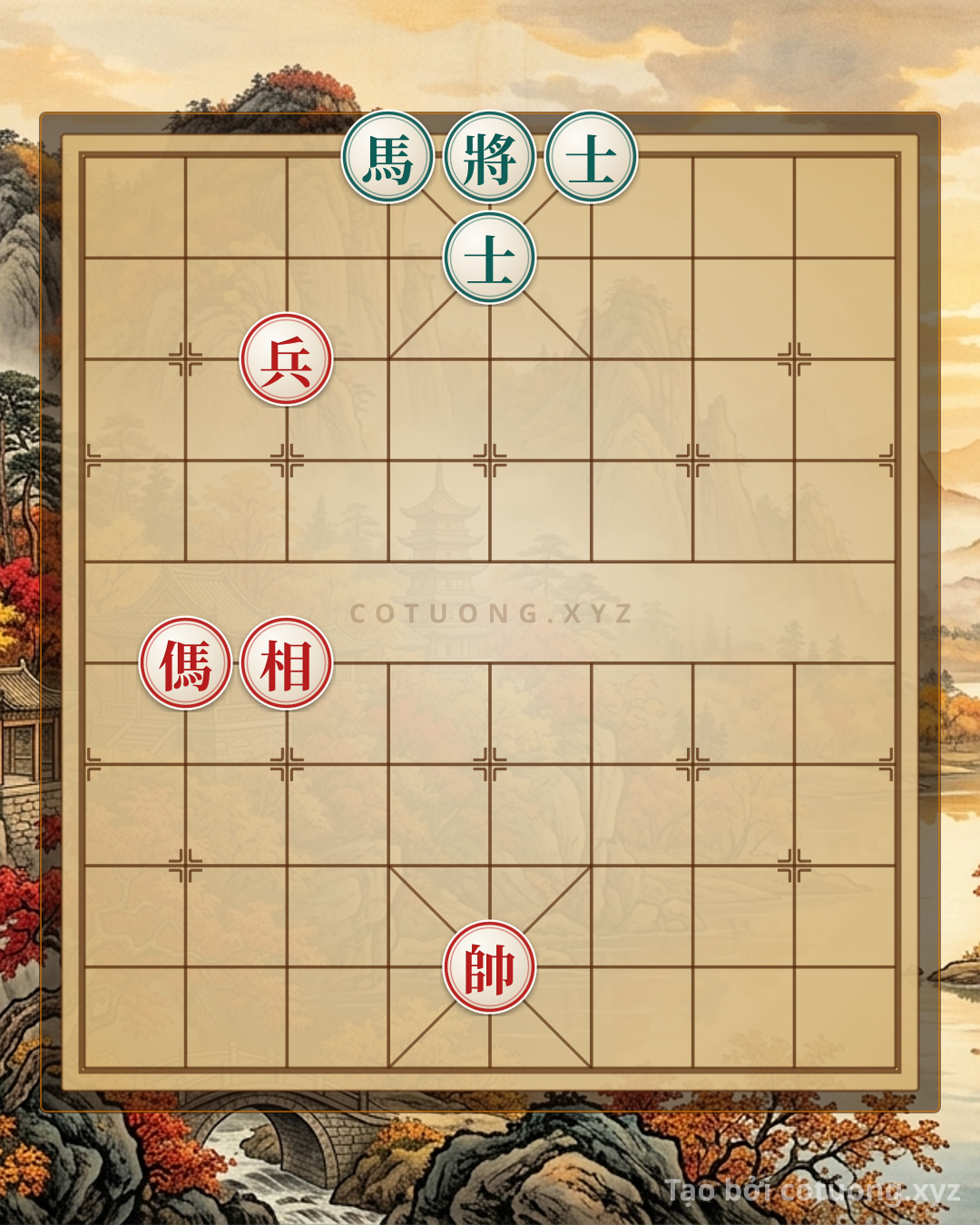 Challenge: Xiangqi: Red's Strategic Checkmate from the Pawn at File 7 Rank 8 - Can you solve it?