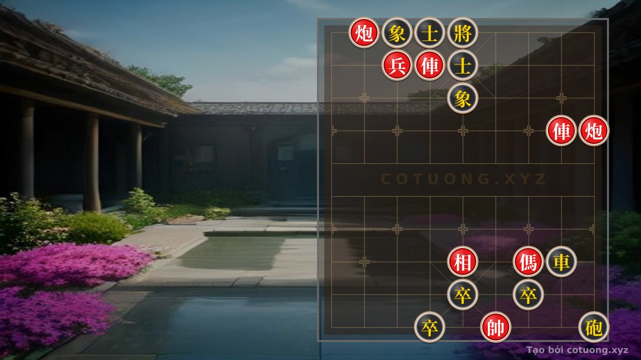 Thế cờ: Xiangqi: Tactics for Checkmate from the Red Cannon on File 8 Rank 10 — Cờ Tướng Online