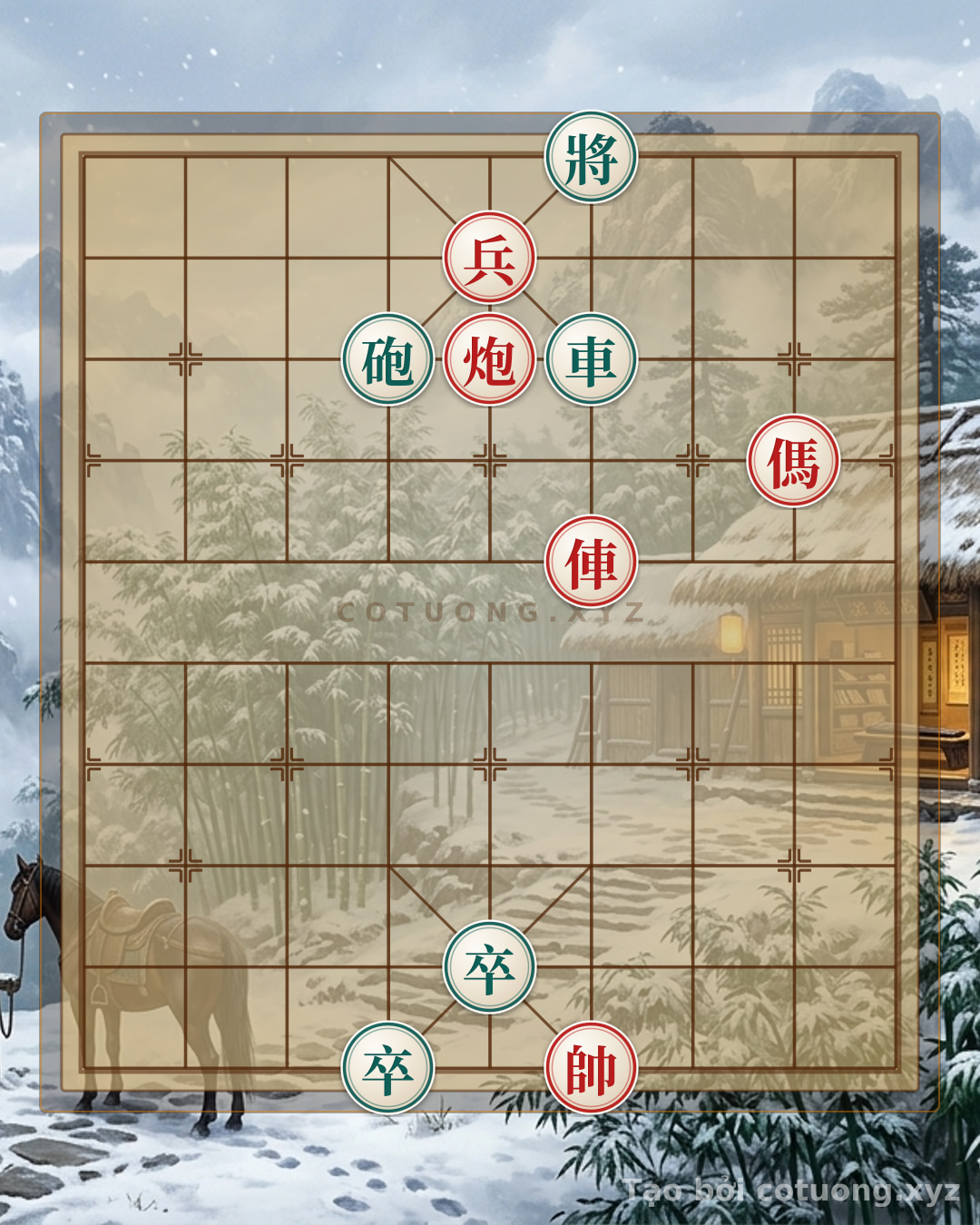 Thế cờ: Xiangqi Mastery: The Black Rook on File 6, Rank 8 - A Deadly Trap in Chinese Chess — Cờ Tướng Online