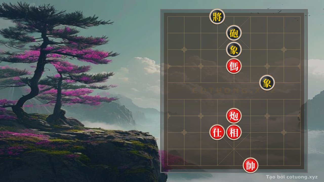 Thế cờ: The 'Horse's Gambit' Trick to Defeat the Black Cannon: When the Red General is Exposed but the Rank is Not! — Cờ Tướng Online