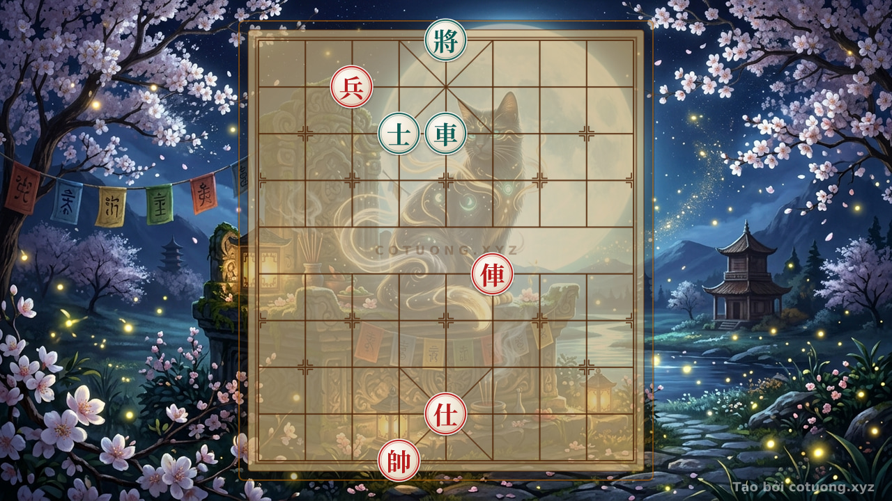 Thế cờ: Classic Cannon Tactics: Chariot-Pawn-Advisor Checkmate Against Chariot-Advisor in a Surprising Single Move — Cờ Tướng Online