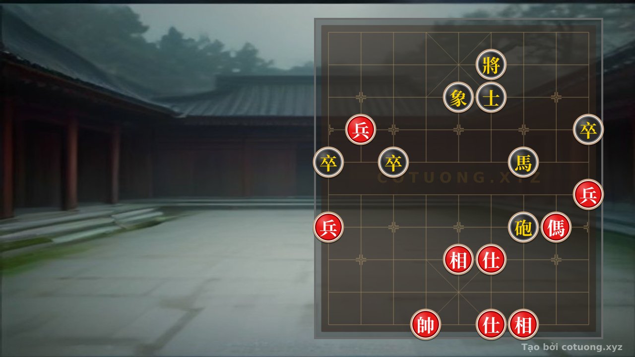 Thế cờ: The Mysterious Xiangqi Strategy: When 3 Red Pawns Ambush the Black Horse Cannon in the Dark — Cờ Tướng Online