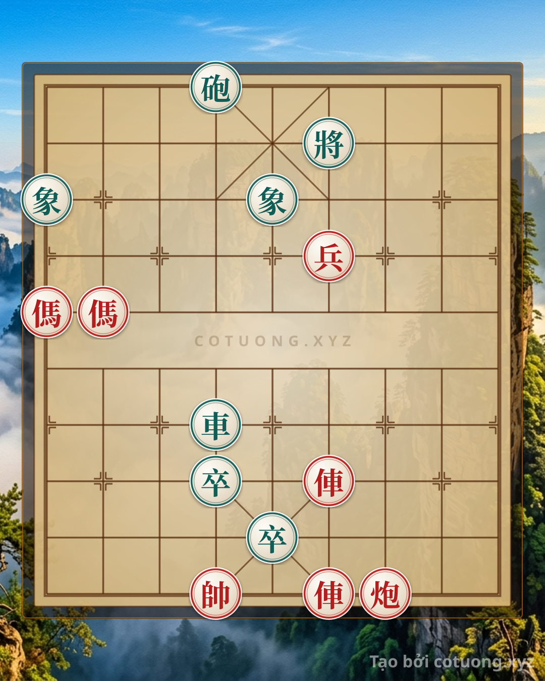 Challenge: Red Cannon on File 4 Rank 10: Defensive and Counterattack Tactics in Xiangqi - Can you solve it?