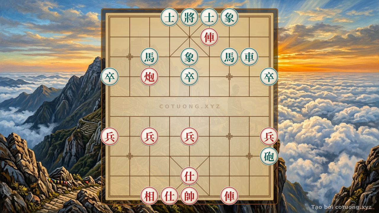 Thế cờ: Classic Checkmate: 2 Rooks and Cannons vs. 2 Horses and 3 Pawns in 7 Moves - Unstoppable Tactics — Cờ Tướng Online