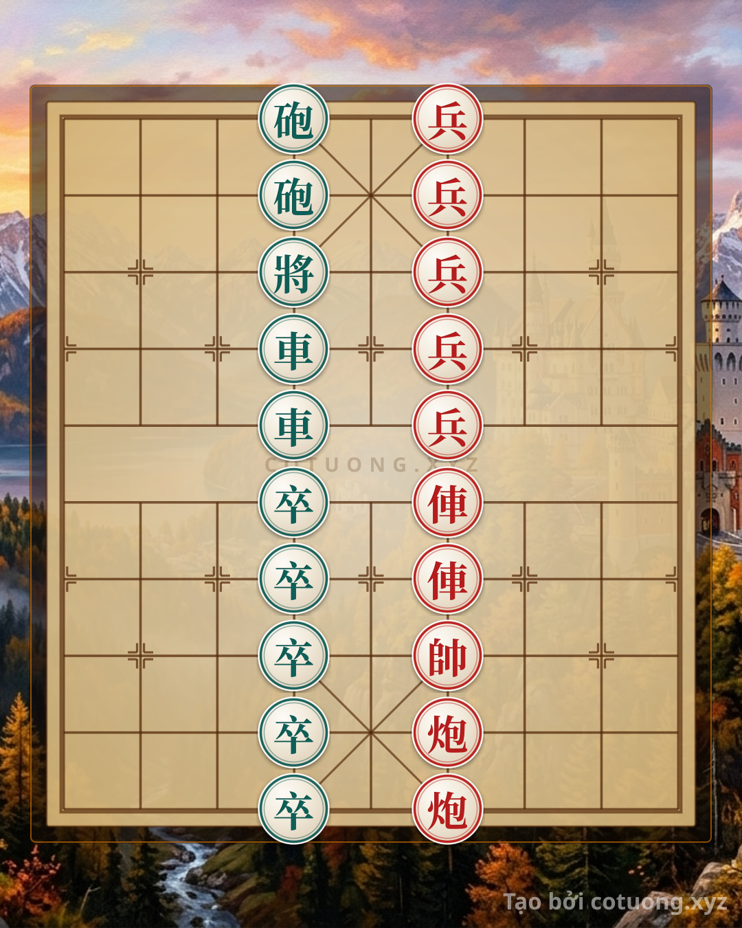 Thế cờ: Art of Defensive Counterattack: Breaking the Red's Forking Attack in the Double Cannon Formation — Cờ Tướng Online