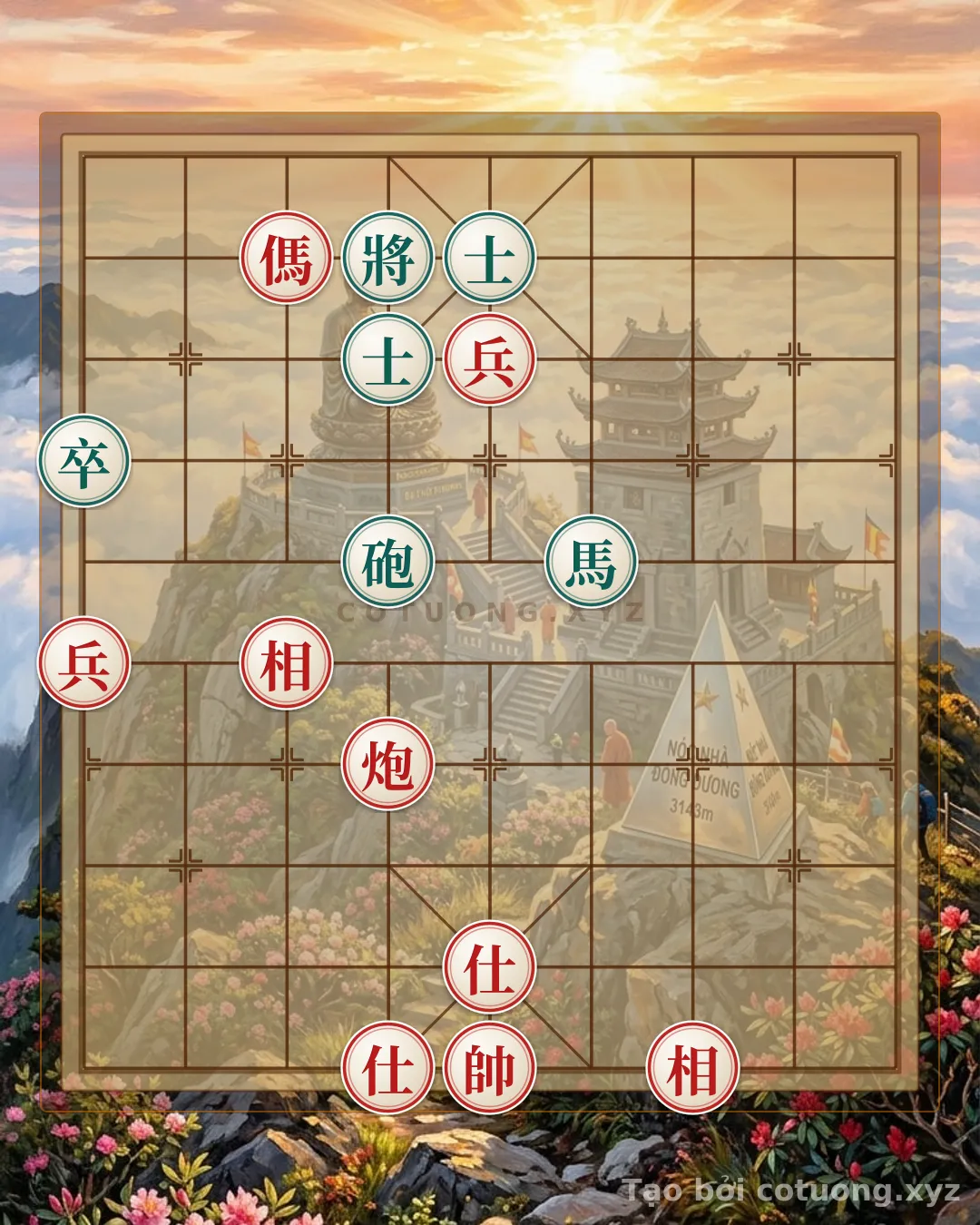 Thế cờ: The 'Red Cannon Shoots Black Advisor' Strategy - The Red Side's Attacking Tactics in Chinese Chess — Cờ Tướng Online