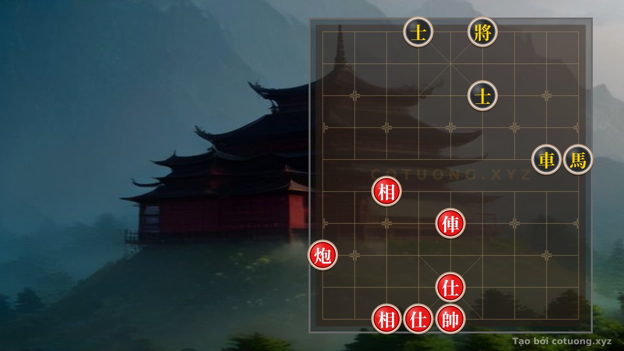 Thế cờ: Red General's Heavy Pressure on the 5th File: Tactical Analysis of the Killing Move Against the Black Chariot — Cờ Tướng Online
