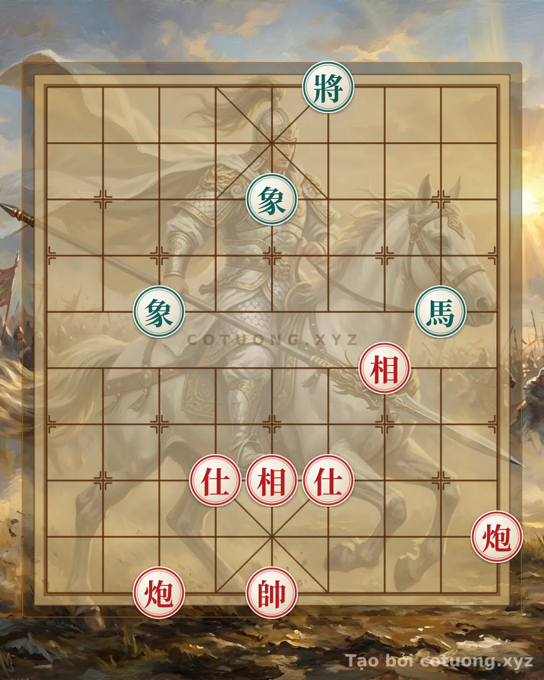 Thế cờ: THE ART OF THE SACK IN CHINESE CHESS: THE RED'S STRATEGY IN THE CENTERED FORMATION — Cờ Tướng Online