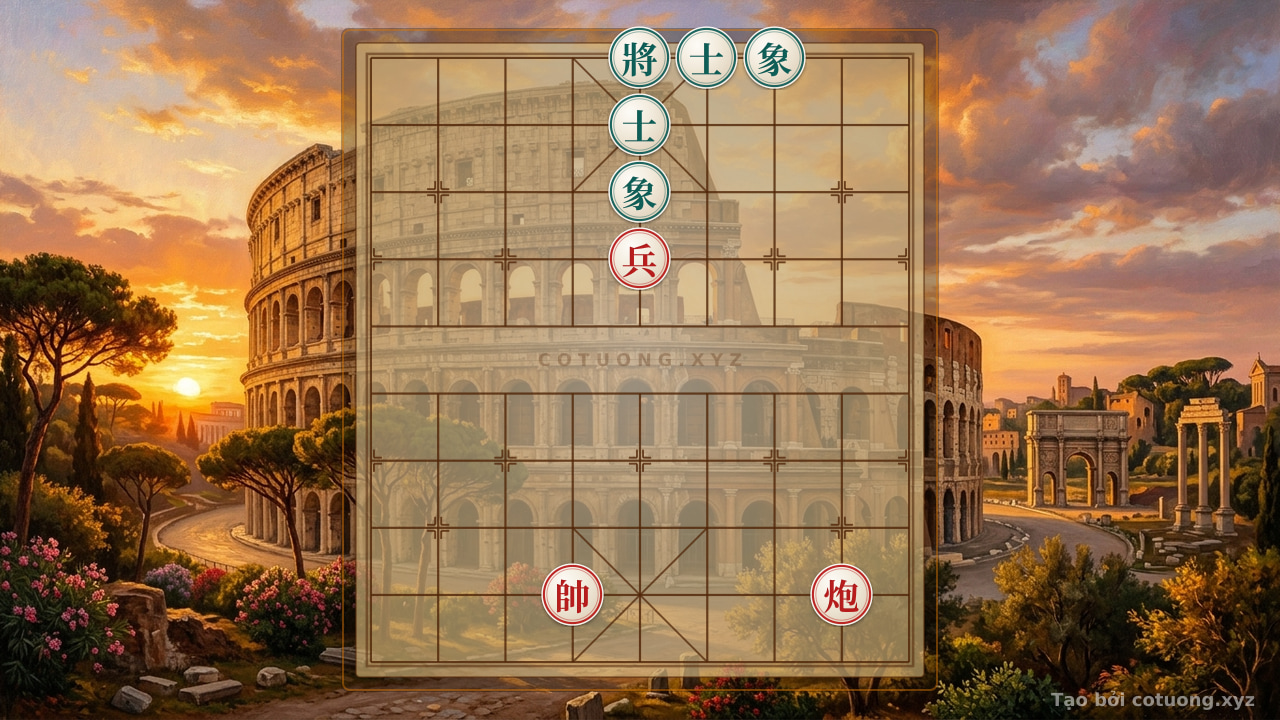Thế cờ: Red General's Offensive: The Art of the Hidden Cannon Strike — Cờ Tướng Online