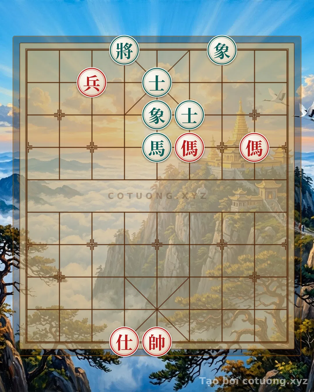 Challenge: Defensive Counterattack Strategy: How Black Can Parry Red's Killing Move in the Double Horse Face-to-Face Formation - Can you solve it?