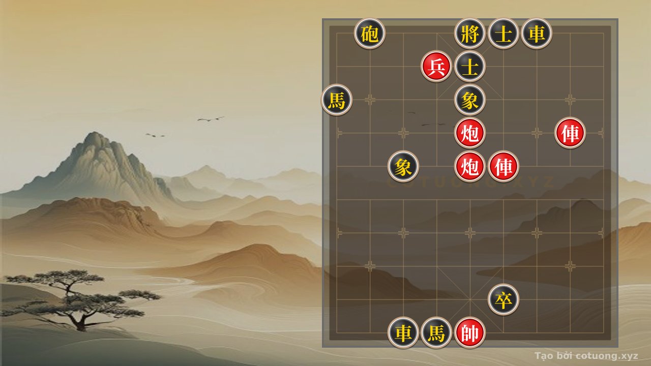 Thế cờ: Mastering Endgame Xiangqi: When Two Red Rooks and Two Red Cannons Clash with Black's Double Rook, Cannon, and Horses - The Heartbreaking Move That Reverses the Game — Cờ Tướng Online