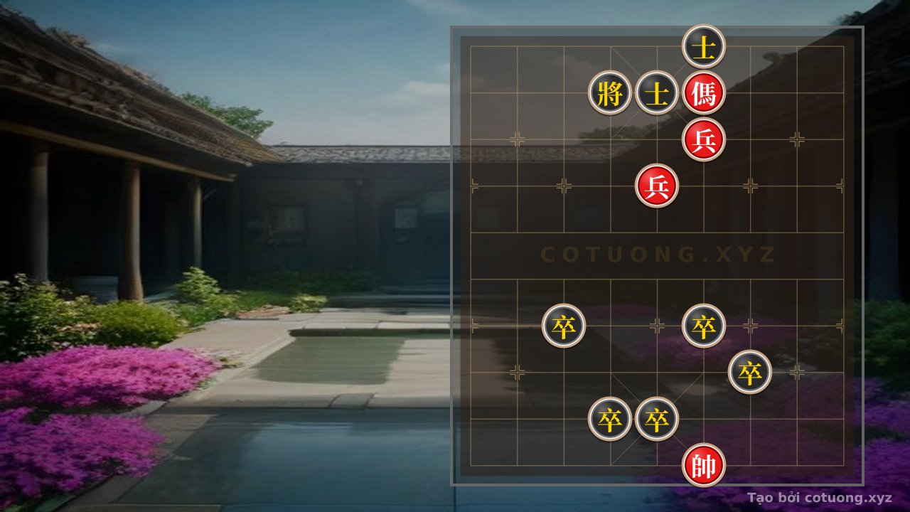 Thế cờ: Xiangqi Secrets: Single Horse vs. Double Pawns - Breakthrough Tactics Under Pressure — Cờ Tướng Online