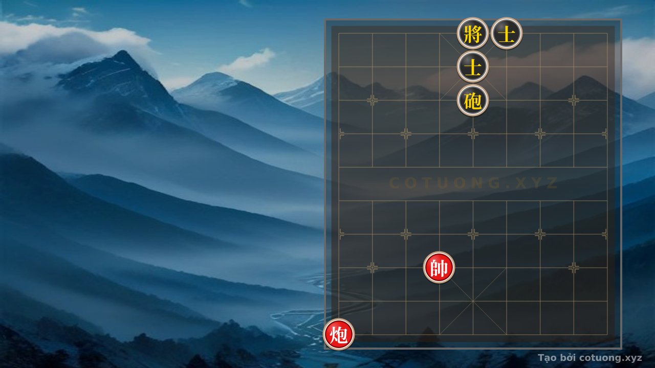 Thế cờ: Xiangqi: Red General's Strategic Victory in the Double Cannon Formation — Cờ Tướng Online