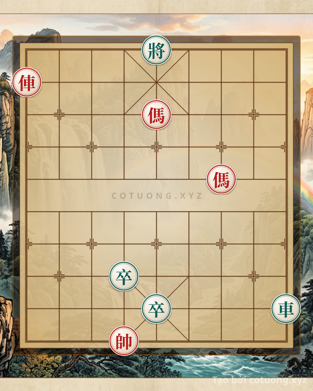 Challenge: Xiangqi: The Red's Victory with Double Horse Legs - Can you solve it?