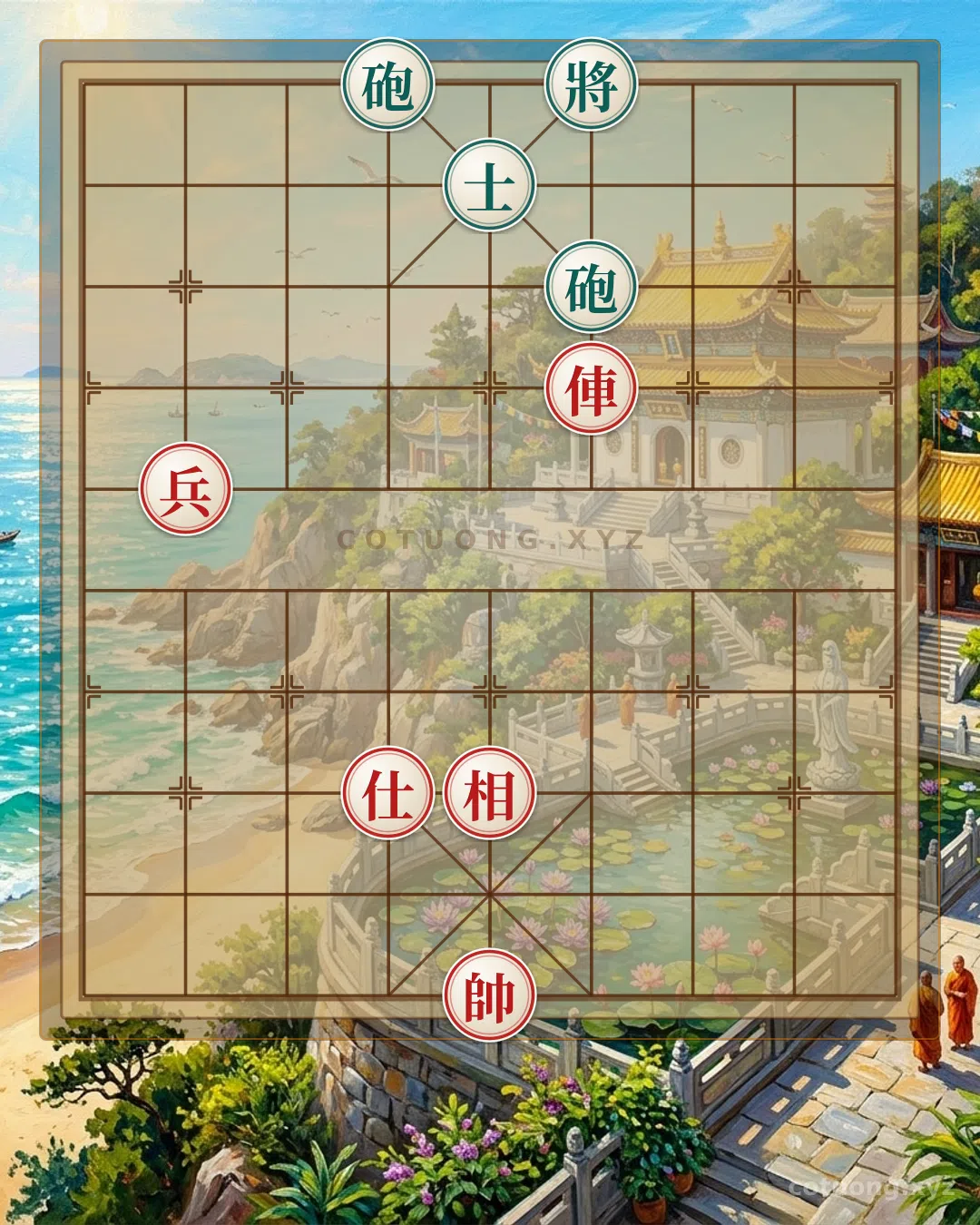 Thế cờ: Xiangqi: Red Chariot Retreats to File 4 - The 'Hide Horse Return' Strategy in Ancient Battles — Cờ Tướng Online