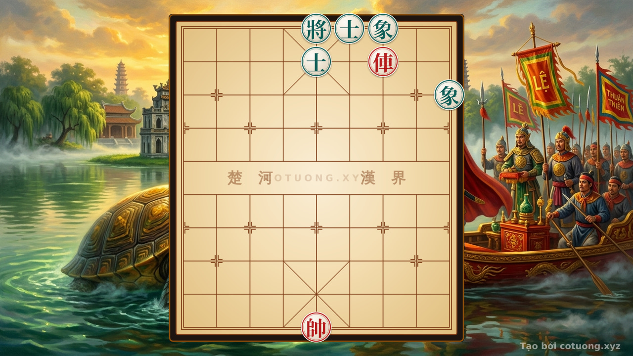 Thế cờ: Peak of the Endgame: Rook vs. 2 Advisors and 2 Elephants - The Hidden Trick of Red — Cờ Tướng Online