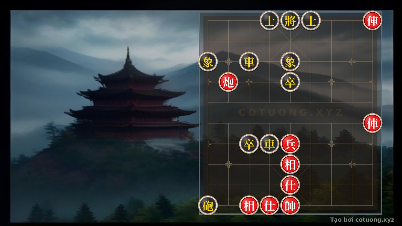Thế cờ: The Ultimate Checkmate Trick: Red Rooks and Cannons Crush Black's Rooks, Cannons, and Pawns in an Instant — Cờ Tướng Online