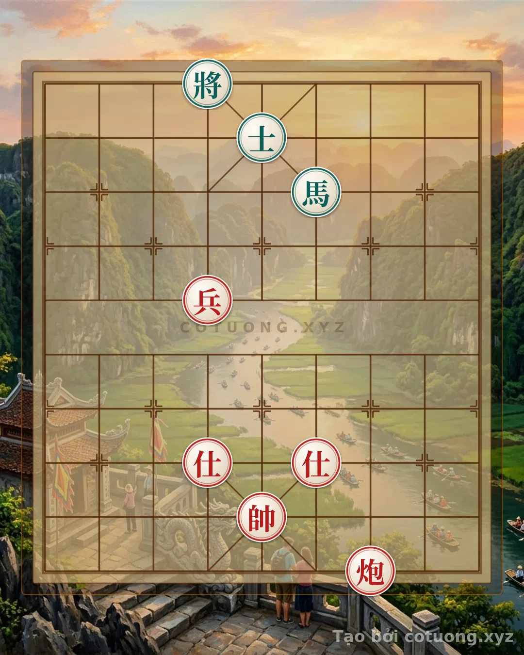 Thế cờ: The Enigma of the General's Board: The Deadly Trap When the Red Cannon Breaks into the Tiger's Den — Cờ Tướng Online