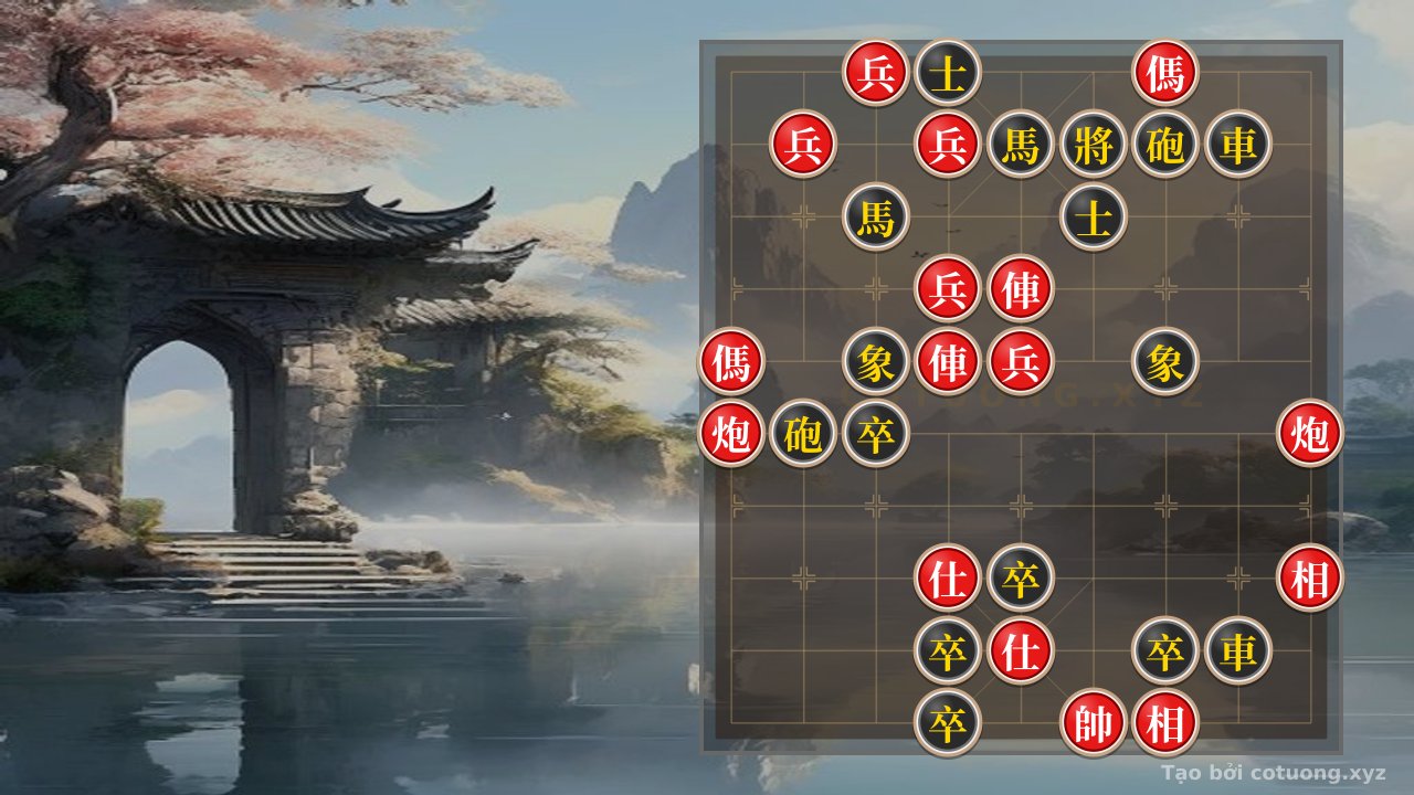 Thế cờ: Vietnamese Chess: Strategy for Black Rook with Red Horses - Winning Guide — Cờ Tướng Online