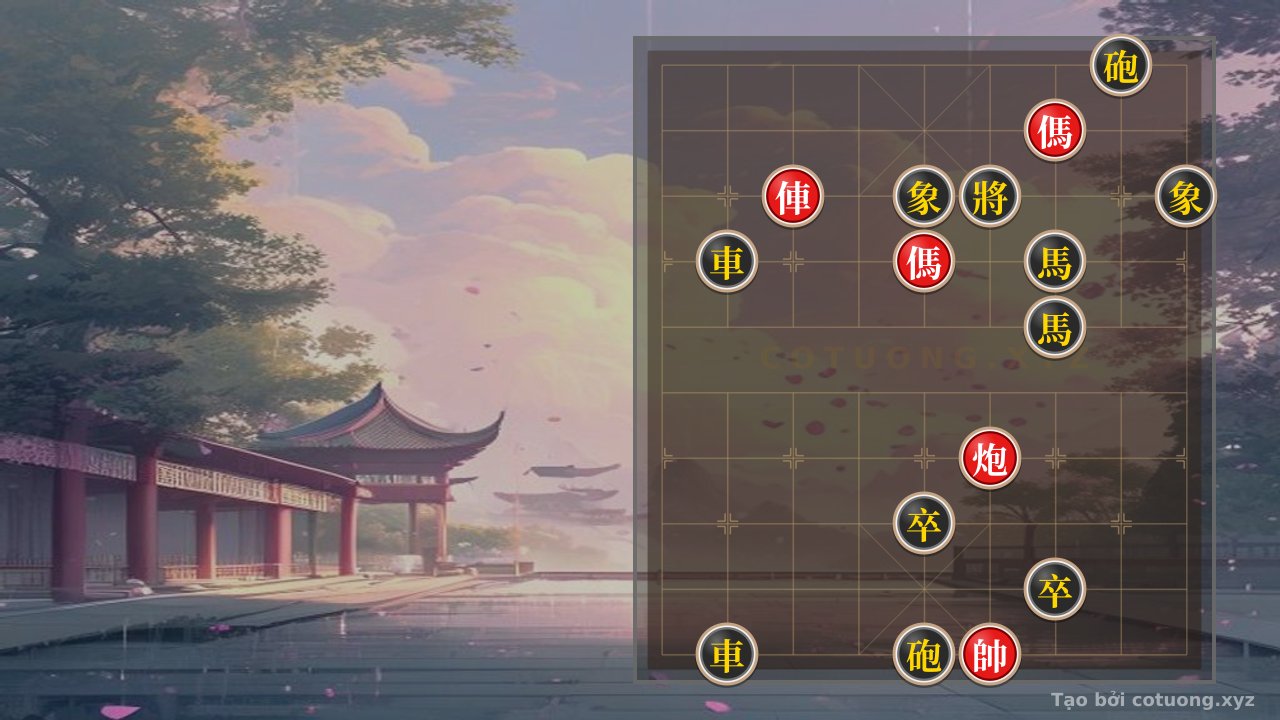 Thế cờ: Defensive Counterattack Strategy: How Red Breaks Black's Pao (Cannon) Attack in the Double Horse Face-to-Face Formation — Cờ Tướng Online