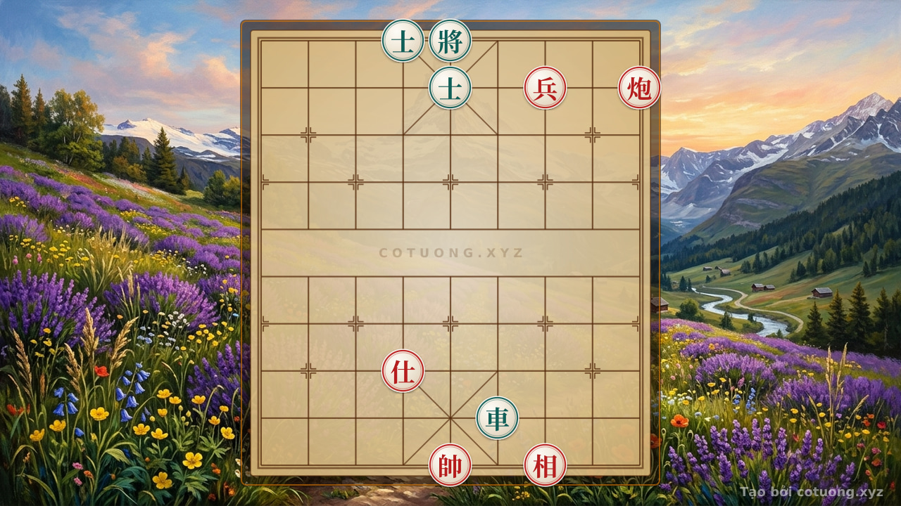 Thế cờ: Master's Ultimate Checkmate: Red Cannon, Chariot, and Advisor vs. Black Rook in Three Moves – Classic Endgame #342a — Cờ Tướng Online