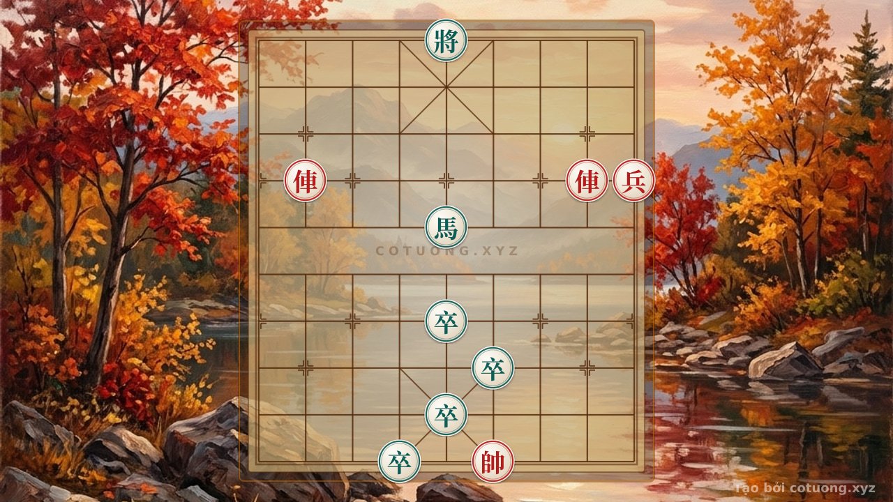 Thế cờ: Super Difficult Xiangqi: Dominating Strategies with Rook and Horse in a 1/10 Formation — Cờ Tướng Online
