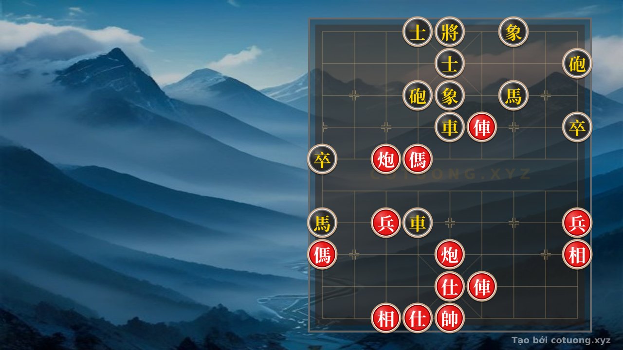 Thế cờ: The Trap of the Red General: A Threatening Xiangqi Position — Cờ Tướng Online