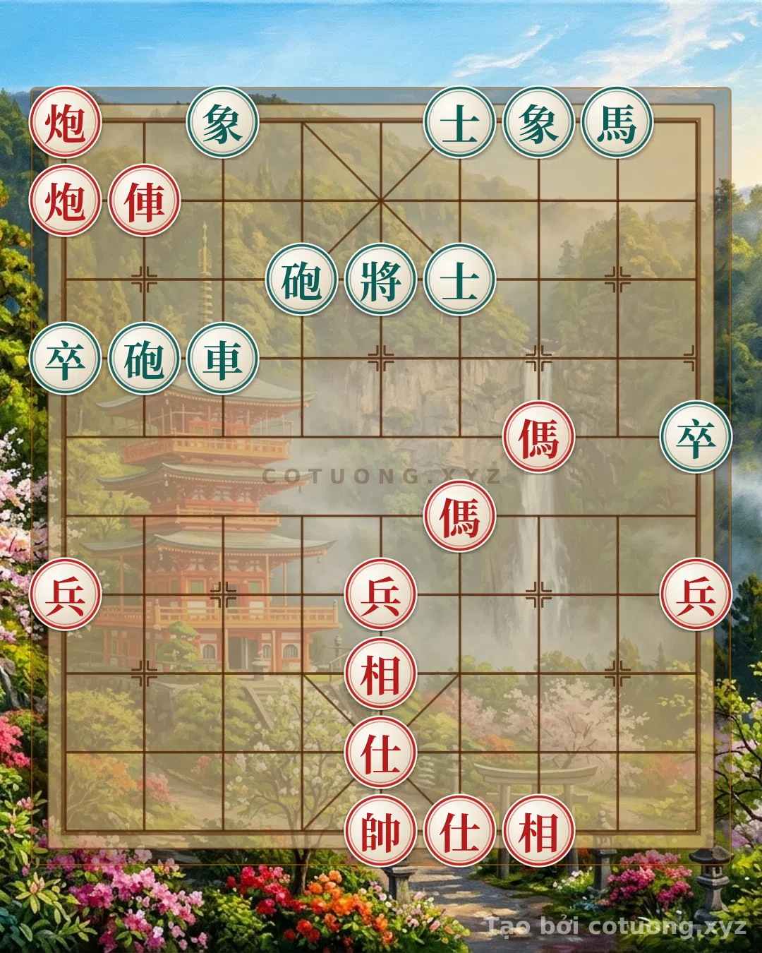 Thế cờ: Xiangqi Formation: Red Cannon Exposed at 9-10 - Tactical Tips for the Red Player — Cờ Tướng Online