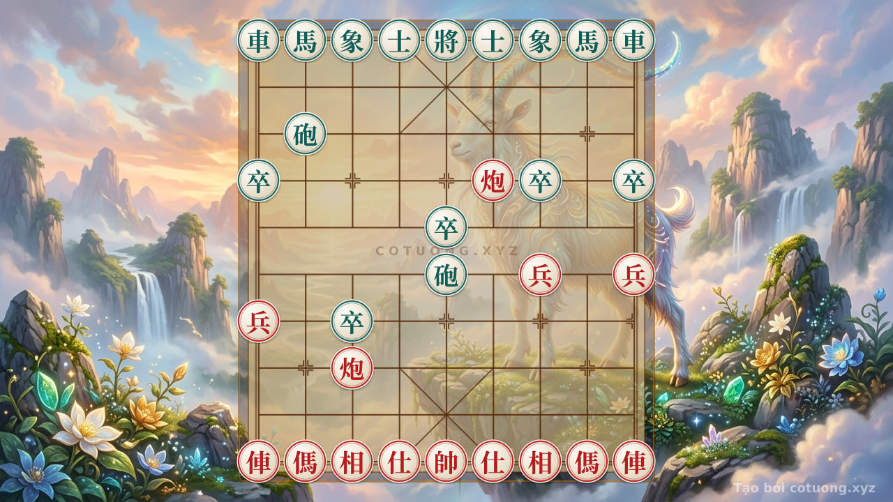 Thế cờ: The 'Song Ma Jiao Chan' Formation - Lessons on Attacking and Counterattacking in Xiangqi — Cờ Tướng Online