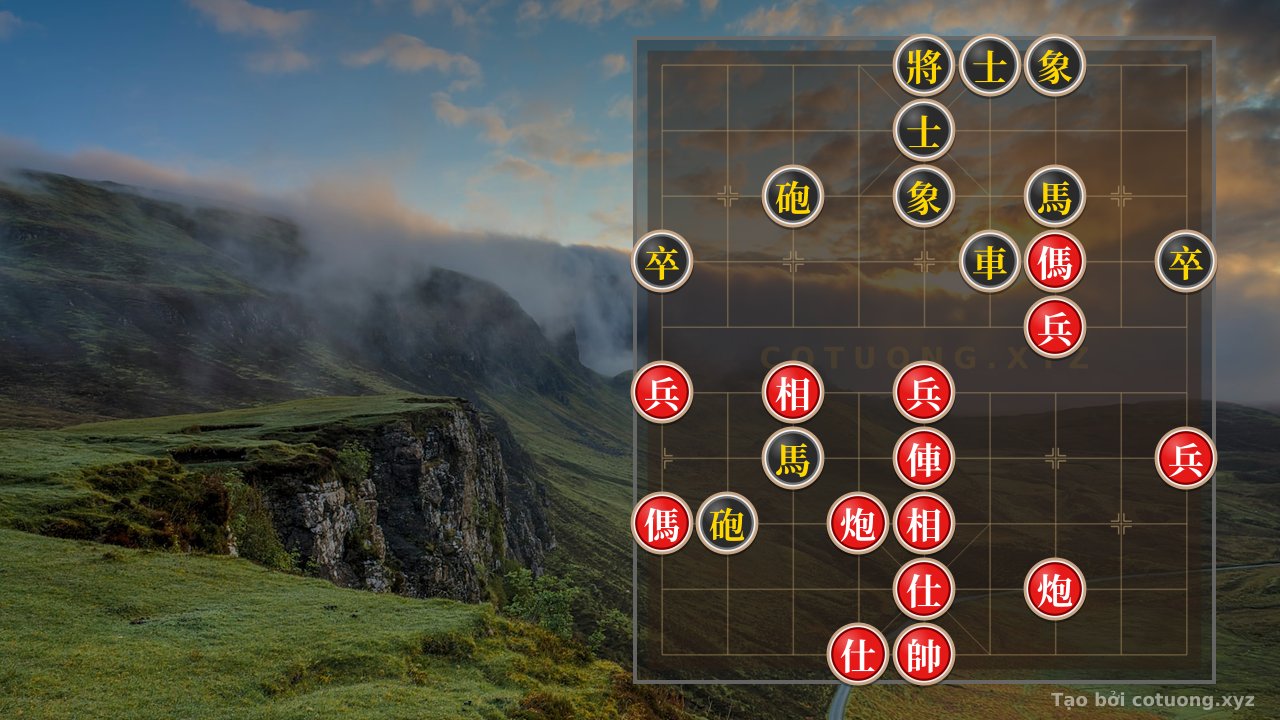Thế cờ: Decoding the Classic Xiangqi Endgame: Rook 2Cannons 2Horses vs. Rook 2Cannons 2Horses - Where Every Move is a Test of Tactical Brilliance — Cờ Tướng Online