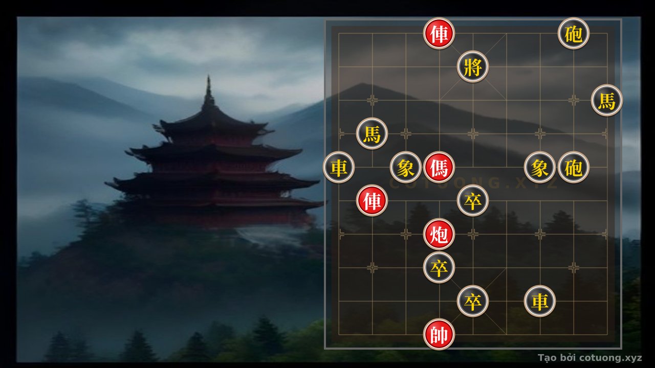 Thế cờ: The Secret to Reversing the Tide in Xiangqi: When Red's 2 Rooks and Cannon Defeat Black's 2 Rooks, 2 Cannons, and 2 Horses with a Heartbreaking Move — Cờ Tướng Online
