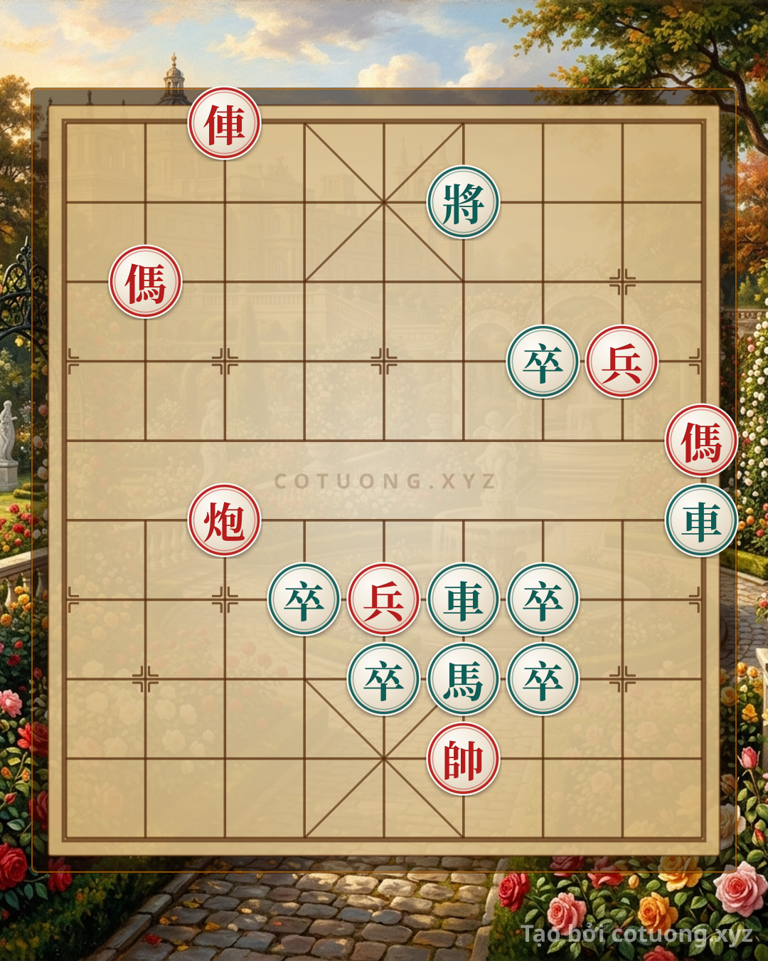 Challenge: Super Difficult Xiangqi Position: Red Chariot Attacks Straight on File 7, Black King Surrounded by Minimum Defense - Can you solve it?