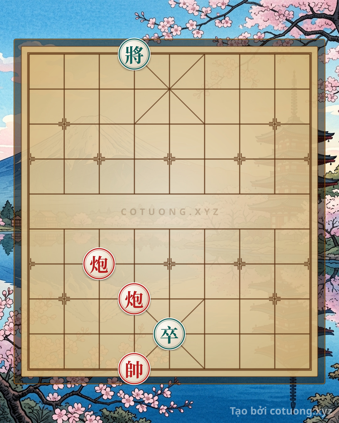 Challenge: Red Cannon on File 7, Rank 4: The Tactical Trap That Defeats the Black General in One Move - Can you solve it?