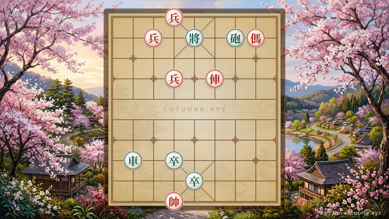 Thế cờ: Coordinating to the Red's Critical Position: Determining the First Strategic Move in the Locked Cannon Formation — Cờ Tướng Online