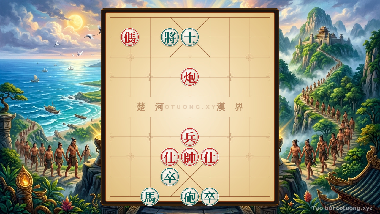 Thế cờ: Classic Checkmate: Red Rook Horse 2 Guards vs. Black Rook Horse 2 Pawns Guards - Defensive Counterattack Mastery — Cờ Tướng Online