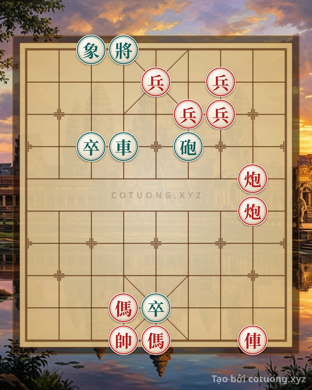 Thế cờ: Red General vs Black: Strategic Breakthrough from Double Horse Legs — Cờ Tướng Online