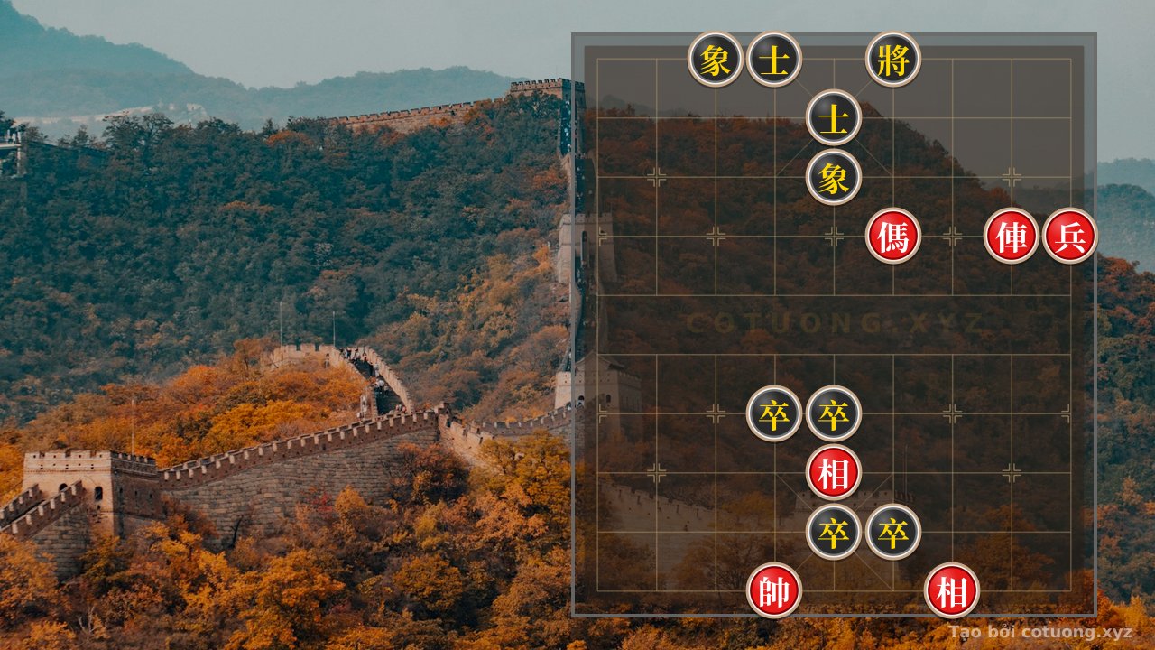 Thế cờ: Endgame Secrets: When the Red Rook and Horse Face Off Against the Black Four Pawns - A Deep Strategy Revealed — Cờ Tướng Online