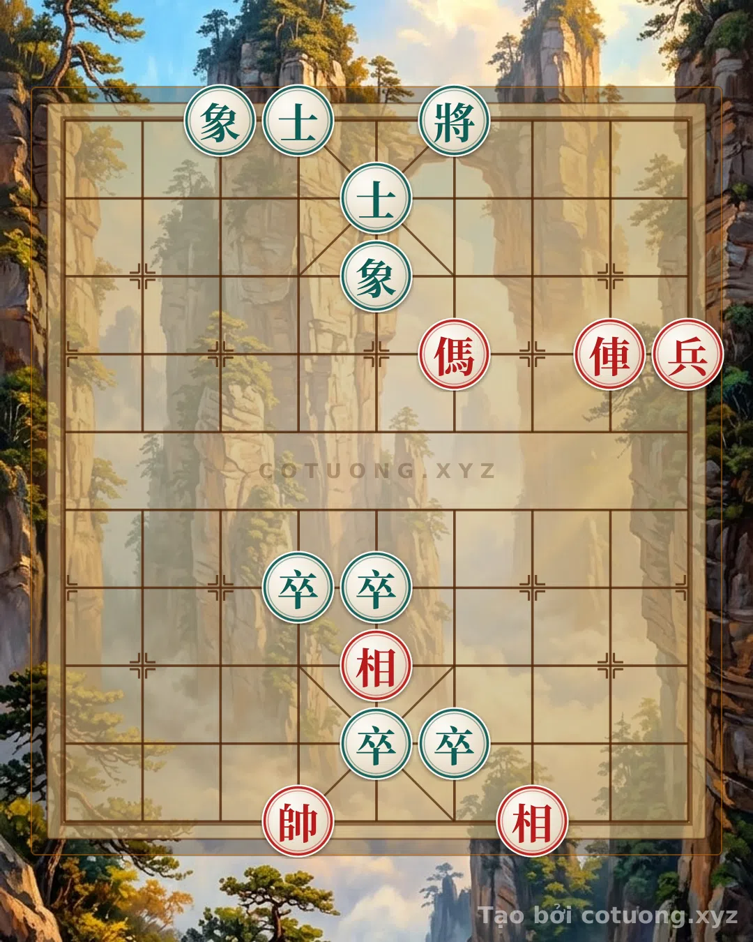 Challenge: Endgame Secrets: When the Red Rook and Horse Face Off Against the Black Four Pawns - A Deep Strategy Revealed - Can you solve it?
