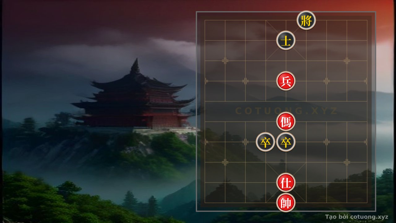 Thế cờ: Red General's Defeat: The Double Horse and Empty Black Advisor Strategy — Cờ Tướng Online