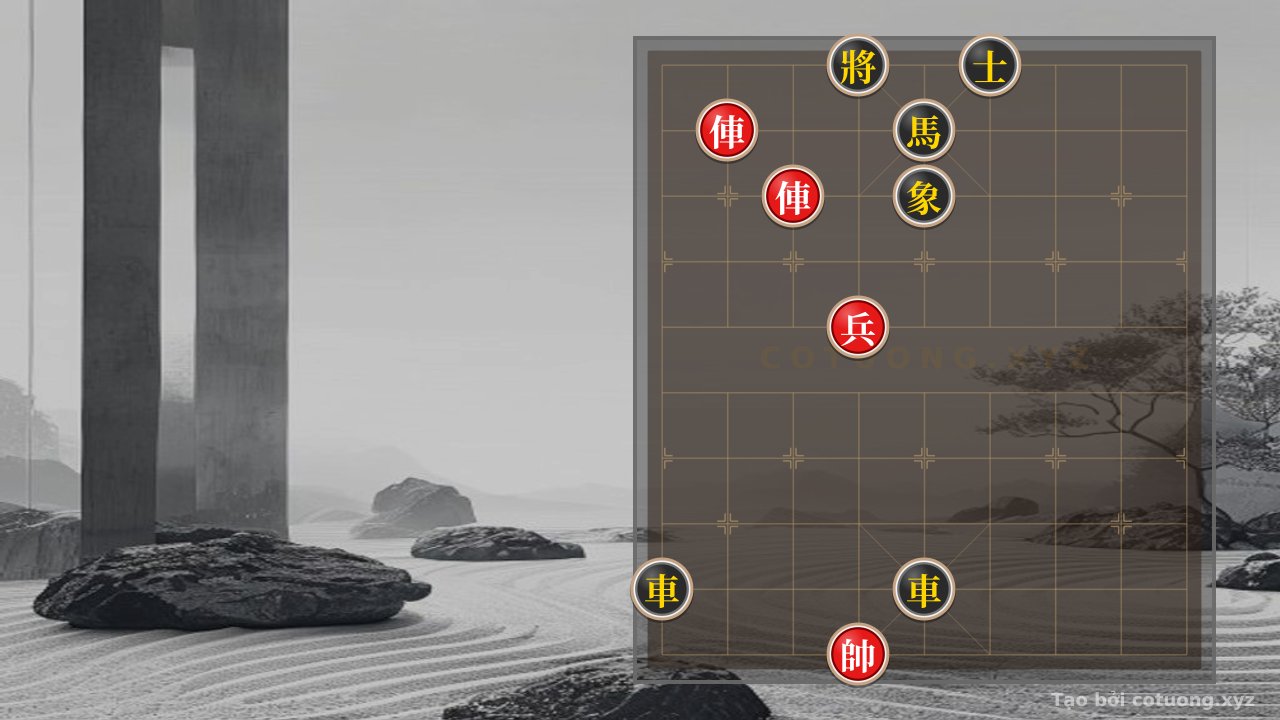Thế cờ: Black's Defense Secret: Countering the Red Rook on 8th Rank in the 'Double Rooks - Pawn' Formation — Cờ Tướng Online