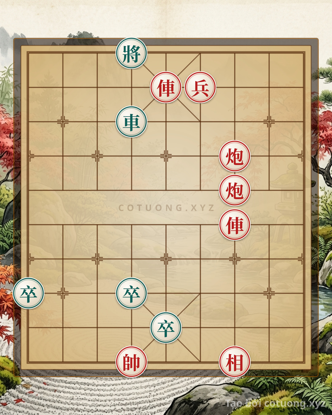 Challenge: Xiangqi: Black's Tactical Counterplay with Black Chariot on File 4 Rank 8 - Can you solve it?