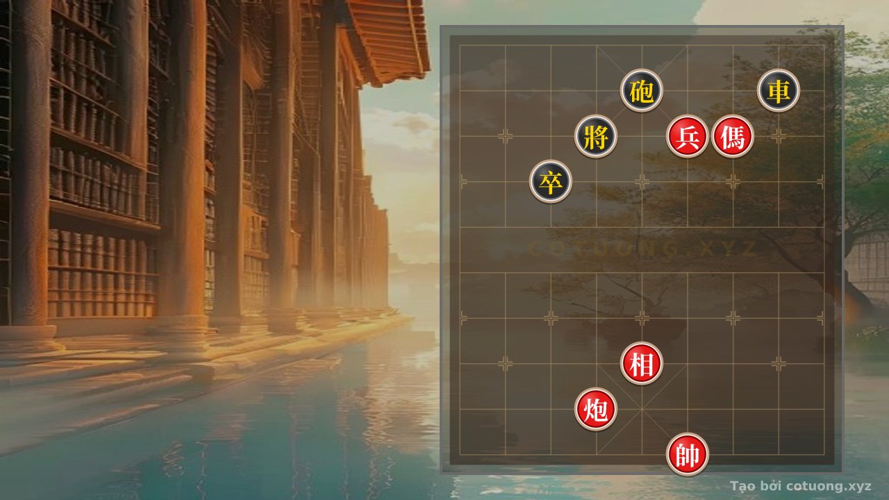 Thế cờ: Super Difficult Xiangqi: Flipping the Board with Hidden Pao (Red Cannon) Counterattack - Psychological Chess Tactics — Cờ Tướng Online