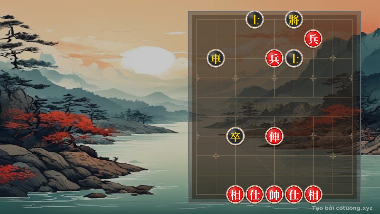 Thế cờ: The Legendary Endgame Trick: Red Chariot Pierces - White Pawn Blocks the Black General in a Hair's Breadth! — Cờ Tướng Online