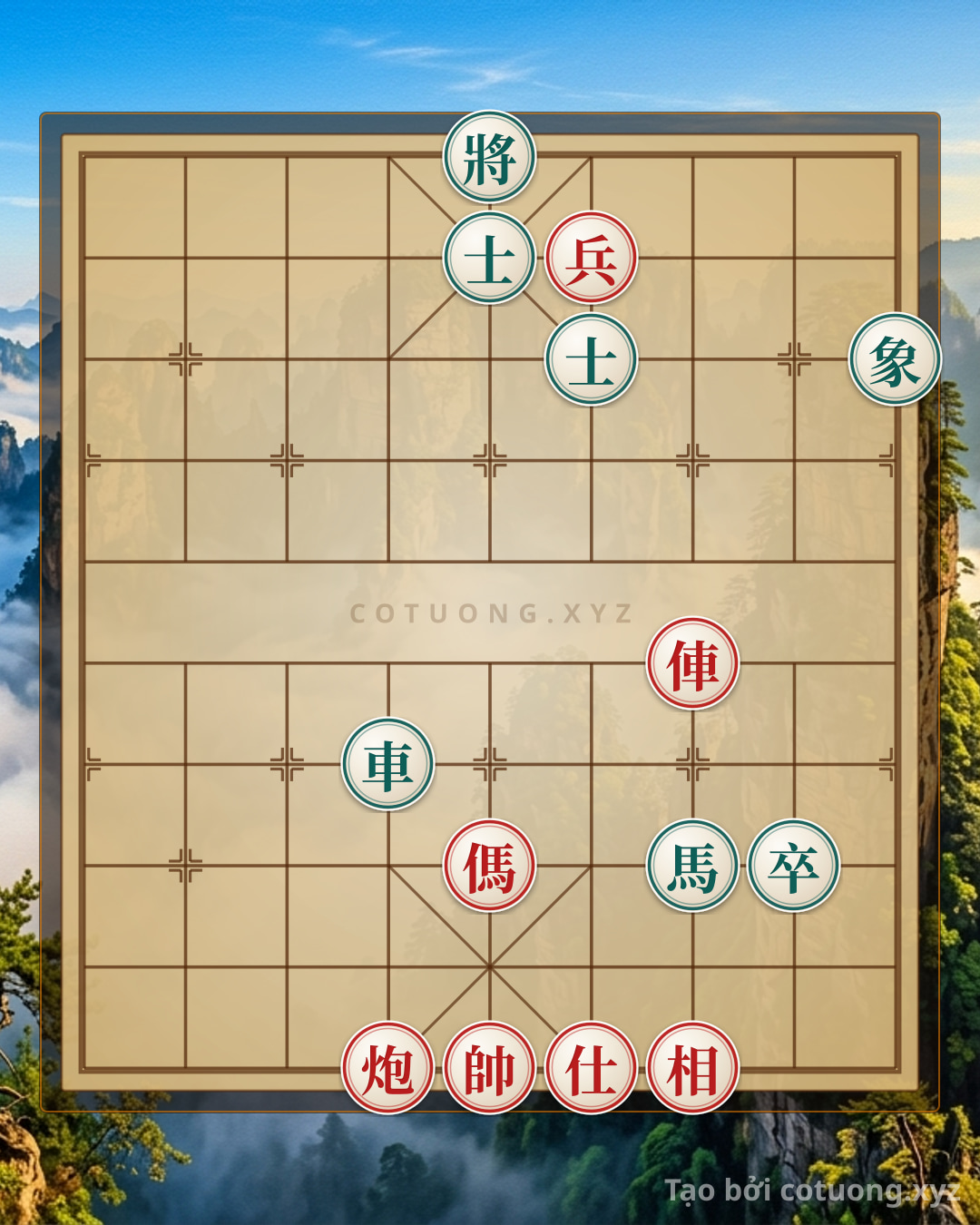 Challenge: Xiangqi (Chinese Chess): Red Chariot Exposed on the 5th File vs. Black Double Horses Interlocking - Strategy to Defeat - Can you solve it?