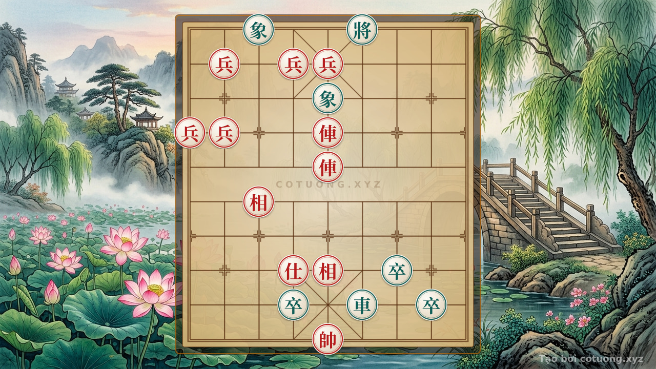 Thế cờ: The 'Red Jade' Formation - Black's Defensive Tactics in Xiangqi — Cờ Tướng Online
