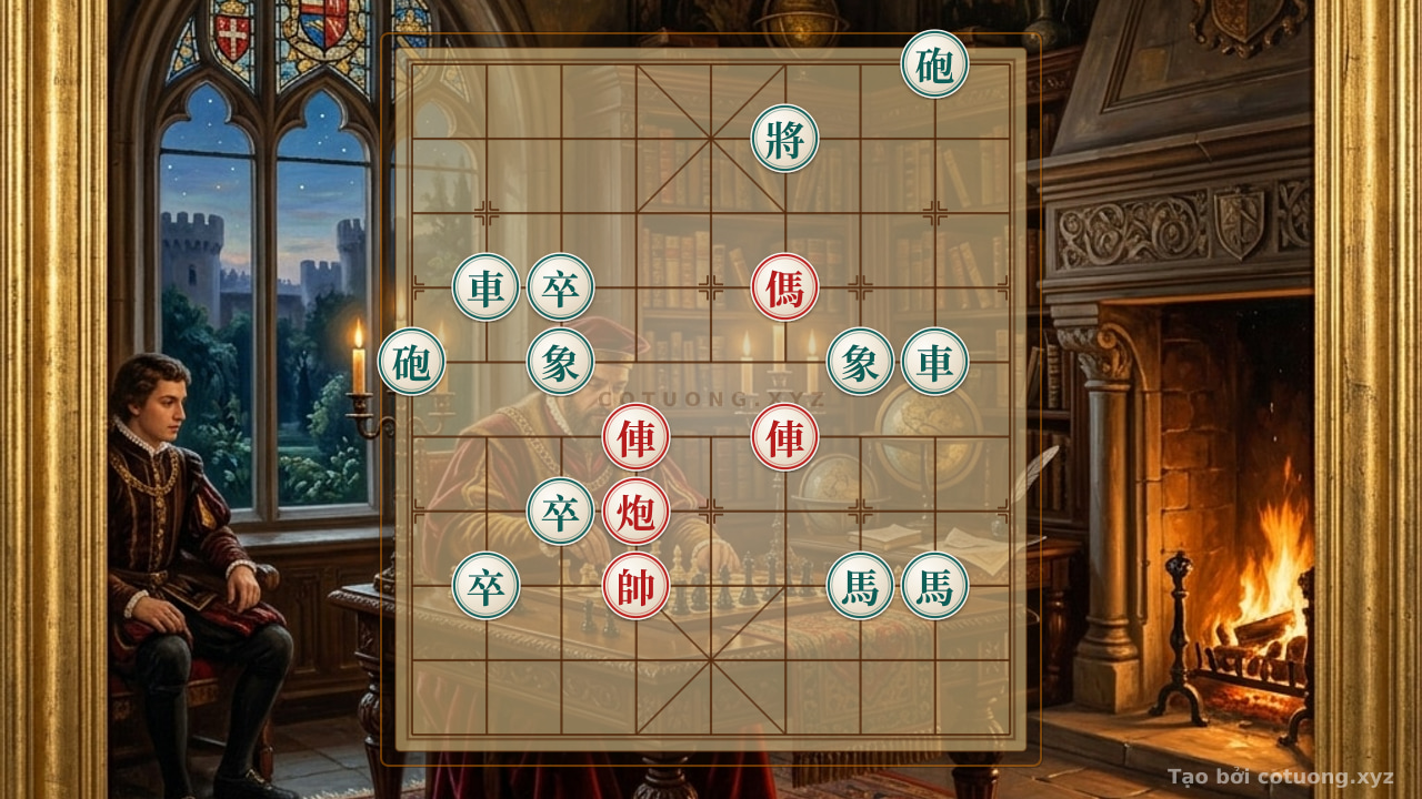 Thế cờ: The Mysterious Move of Sorrow: When 2 Red Rooks and Cannons Break Through the 2 Rooks, 2 Cannons, and 2 Horses Black Formation - What Trap is Lurking? — Cờ Tướng Online