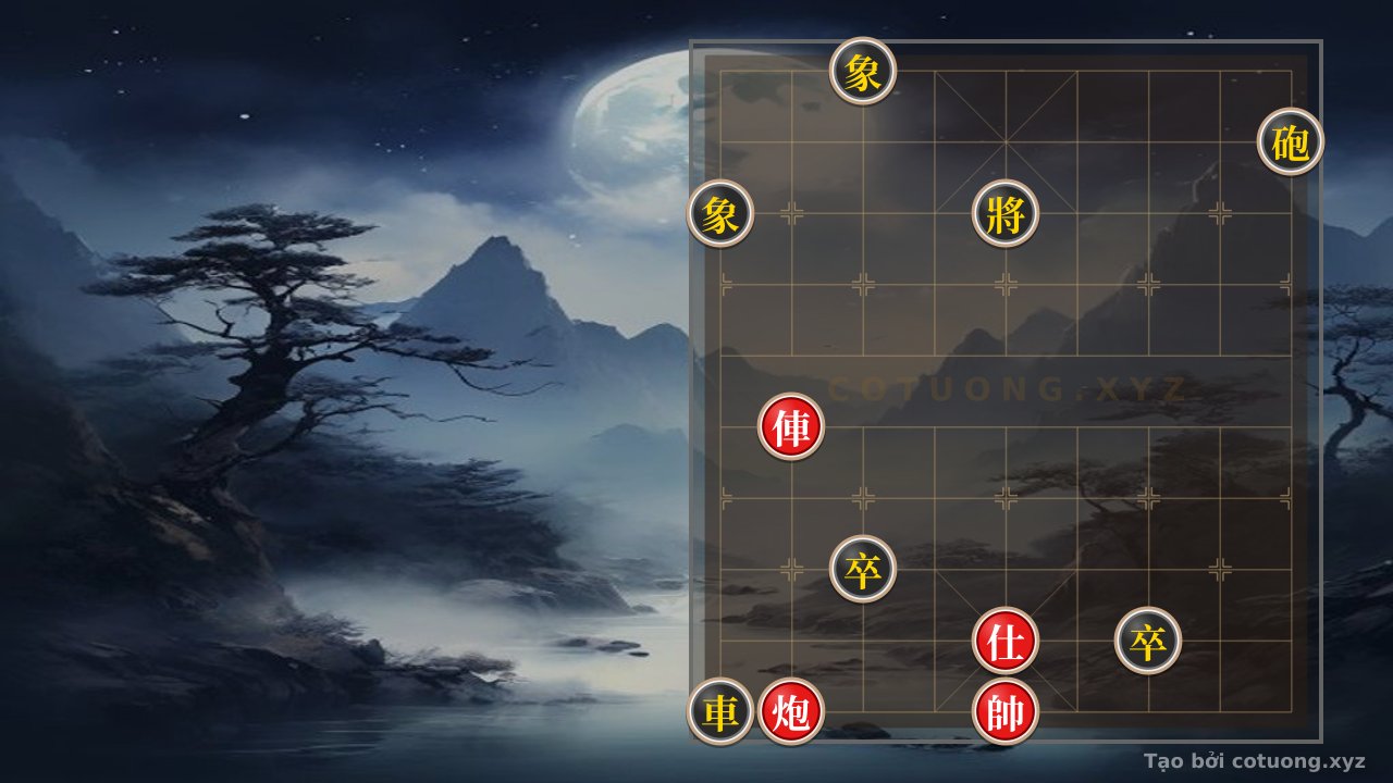 Thế cờ: Xiangqi Online: Win with the Red Chariot Trap on File 8 Rank 5 & Black Cannon Trap on File 9 Rank 9 — Cờ Tướng Online