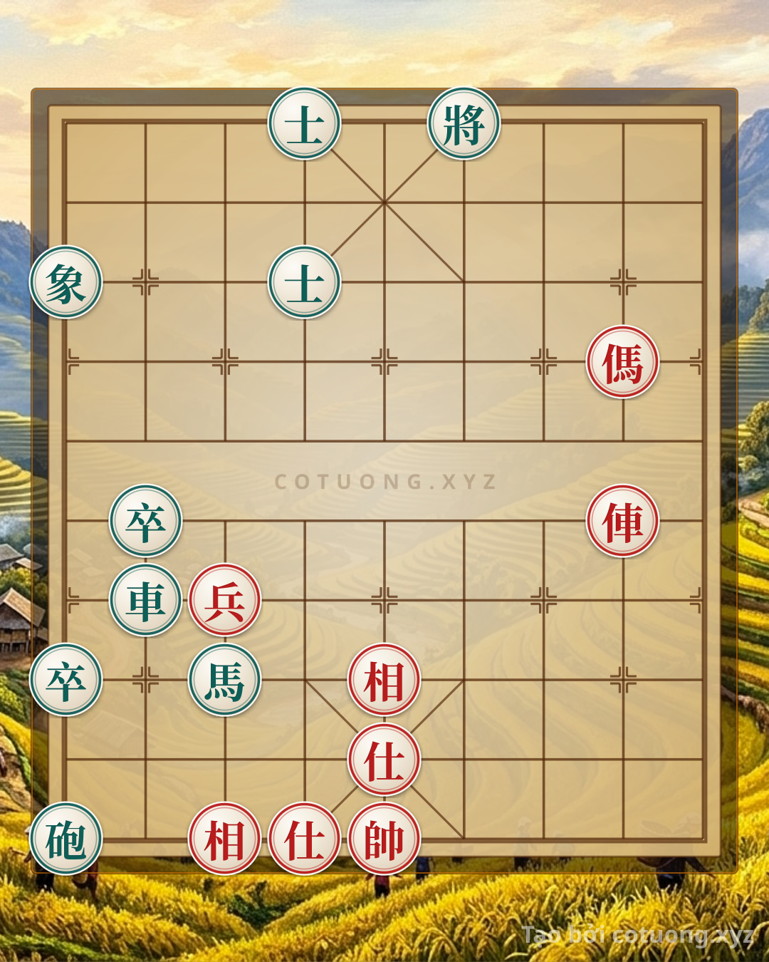Challenge: Master's Lightning Checkmate: Red Chariot Horse vs. Black Cannon Horse in 3 Moves - Peak Online Xiangqi - Can you solve it?
